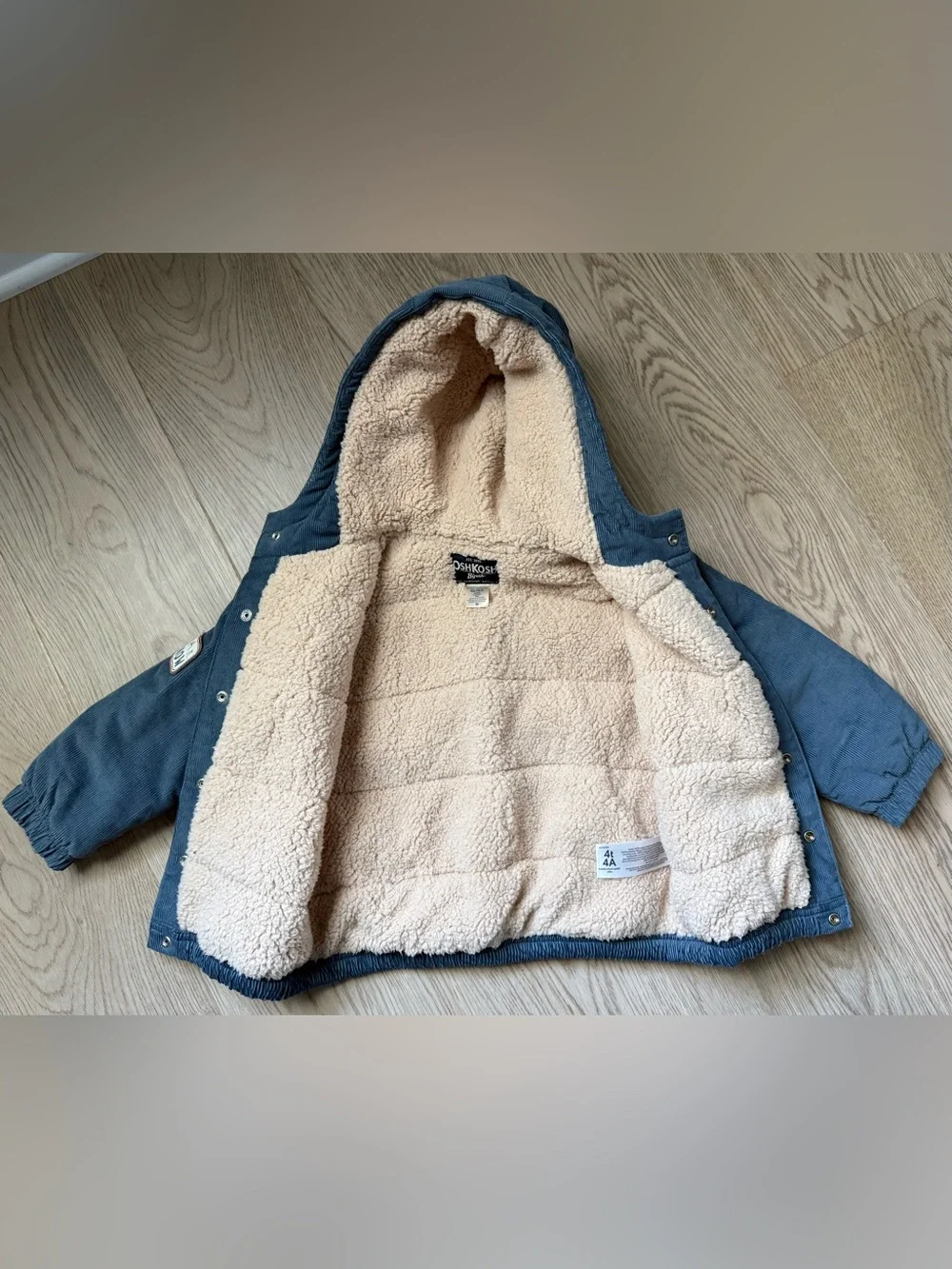 OshKosh Toddler Boy Corduroy Coat with Sherpa Lining